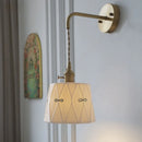 Axyaa Brass & Ceramic LED Wall Lamp - Vintage Style Stair & Bathroom Lighting