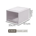 Axyaa Closet Organizer Storage Bins with Lid: Desktop Box for Clothes, Socks, Underwear