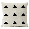 Axyaa Geometric Linen Pillowcase 45x45 - Home Office Sofa Décor