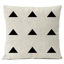 Axyaa Geometric Linen Pillowcase 45x45 - Home Office Sofa Décor