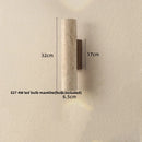 Axyaa White Glass LED Wall Sconce Yellow Travertine Stair Light - Japan Style