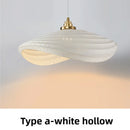 Axyaa Modern White Resin Pendant Light Chandelier for Kitchen Counter