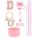 Axyaa 10pc Tumbler Accessory Set: Straw, Cover, Cap, Boot, Stopper, Keychain, Sticker