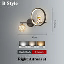 Axyaa Star Astronaut Projector Wall Light: Kids Bedroom Indoor Lighting