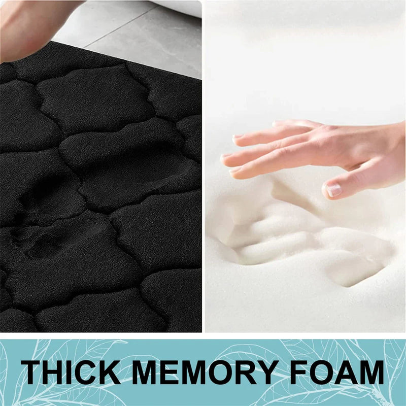 Axyaa Memory Foam Bath Mat Ultra Soft Non-Slip Water Absorbent Shower Rug