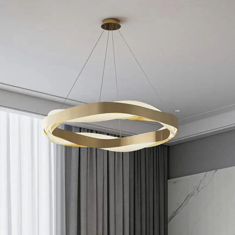 Axyaa Dimmable Steel Circle Pendant Lights for Modern Lobby, Dining Room & More