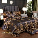 Axyaa Luxury Jacquard Bedding Set King Queen European American Satin 220x240