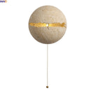 Axyaa Eggshell Stone Ball LED Wall Lamp with Pull Chain Switch