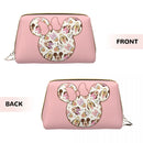 Axyaa Minnie Mouse Leather Makeup Bag: Stylish & Large Capacity Cosmetic Pouch