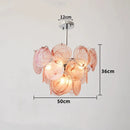 Axyaa Glass Chandeliers: Round LED Vintage Pendant Light for Dining Room & Kitchen