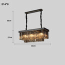 Axyaa Smokey Grey Glass Crystal Chandelier E14 for Home Decor Lighting