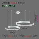Modern LED Ring Chandelier for Dining and Living Room, Nordic Home Decor by Axyaa