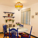 Axyaa Vintage Europe Glass Chandelier Retro Stained Lighting for Home