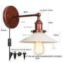 Axyaa White Glass LED Wall Sconce Vintage Industrial Wall Light