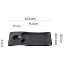 Axyaa Matte Ceramic Serving Plate Set for Molecular Cuisine and Sushi Dining