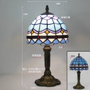 Stained Glass Red Rose Table Lamp 8" - Axyaa Brand