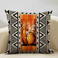 Axyaa Geometric Sofa Cushion Cover 45x45cm Linen Double-sided Print
