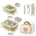 Axyaa Large Capacity Stainless Steel Bento Lunch Box - Leak-proof & Microwave Safe