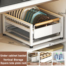 Axyaa Under Sink Organizer Sliding Drawer Storage Basket Shelves - Kitchen Cabinet Rack