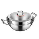 Axya Deepening Stainless Steel Stewed Pot with Double Ear, Gas Steamer, Non-Stick Pan