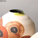 Axyaa Ceramic Vase with Artificial Flowers: Table Decoration Room Aesthetic Décor