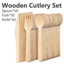 Axyaa Wooden Cutlery Set for Events & Parties