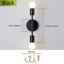Axyaa Modern 2-Light E27 Wall Lamp for Living Room, Bedroom, Bathroom - Minimalist Design