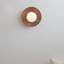 Axyaa White Glass Ball LED Wall Lamps with Switch for Kids Bedroom Balcony Stair Light