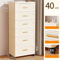 Axyaa 15.75 Inch Multi-tier Rolling Storage Cabinet for Snacks, Clothes, Books