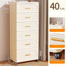 Axyaa 15.75 Inch Multi-tier Rolling Storage Cabinet for Snacks, Clothes, Books