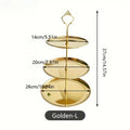 Axyaa 2/3 Layer Stainless Steel Cake Stand Fruit Tray Dessert Rack Gold Silver