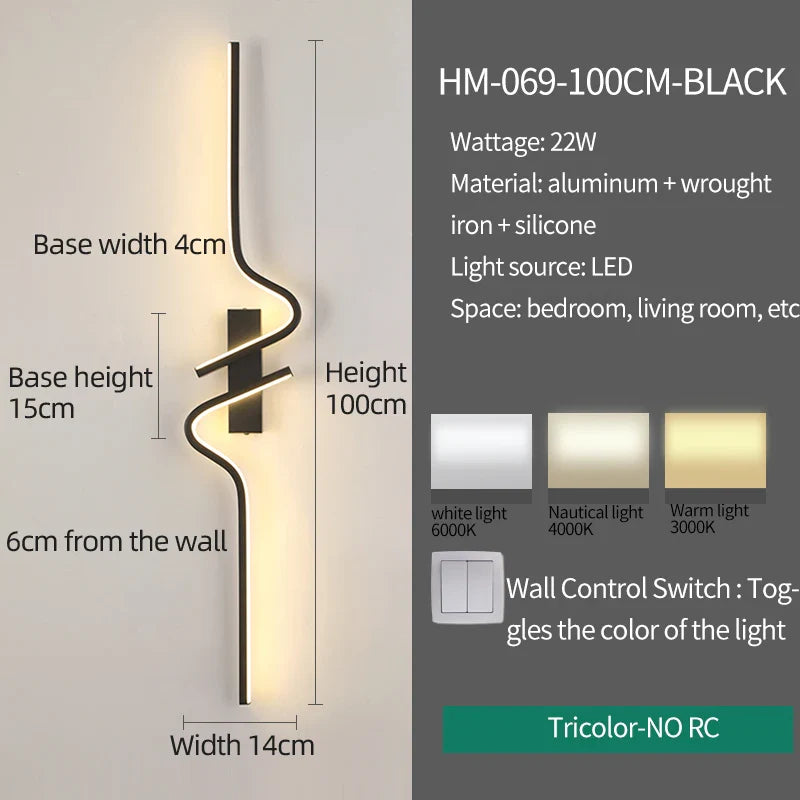 Axyaa Minimalist LED Wall Sconce for Bedroom & Living Room