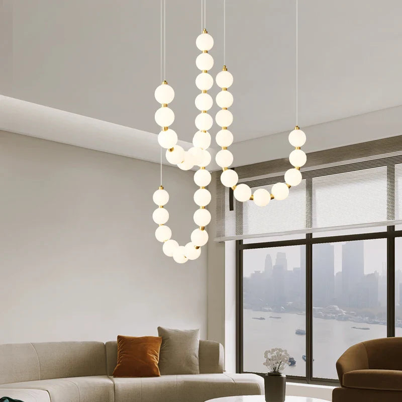Axyaa Nordic Style Ceiling Lamps for Living Room, Staircase, Hanging, and Ceiling-mounted Spaces