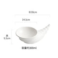 Axyaa White Ceramic Dessert Sushi Snack Molecular Cuisine Restaurant Plate
