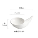 Axyaa White Ceramic Dessert Sushi Snack Molecular Cuisine Restaurant Plate