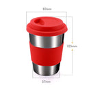 Axyaa 304 Stainless Steel Coffee Cup with Cover, Portable Travel Mug, 350ml