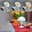 Axyaa Mushroom LED Table Lamps - 3 Color Dimming, Rechargeable Night Light