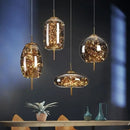 Axyaa Glass Pendant Lights - Modern Bedroom Chandelier for Ceiling Decoration