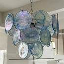 Axyaa Modern Stained Glass Chandelier: Luxury Interior Hanging Lamp for Dining Room, Foyer, Kitchen Island