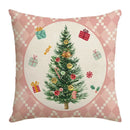 Axyaa Christmas Letter Print Throw Pillow Cover for Festive Home Decor