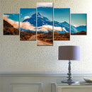 Nature Canvas Wall Art New Zealand Mountain Landscape Print Poster for Living Room by Axyaa.