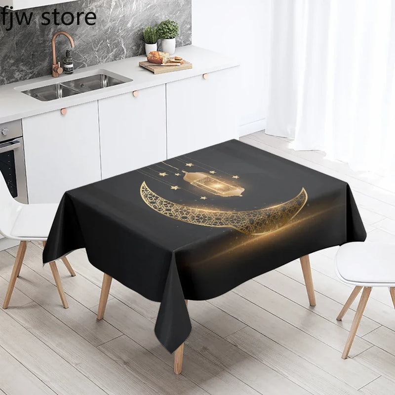Axyaa Ramadan Kareem Decor Tablecloth - Waterproof & Stain Resistant