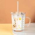 Axyaa Unicorn Kids Milk Cup with Scale & Straw Lid.