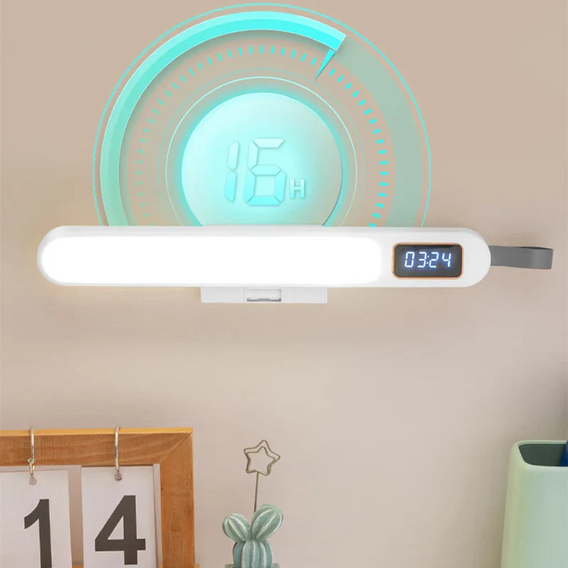 Axya Multi-Functional Desk Lamp with Clock - Rotatable LED Night Light