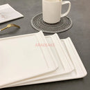 Axyaa Rectangular Flat Cake Pastry Tray Nordic Strip Plate Sushi Bread Plate