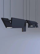 Axyaa Nordic LED Long Strip Chandelier for Office Showroom and Dining Room