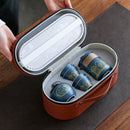 Axyaa Portable Travel Tea Set | Outdoor Kung Fu Tea Set for Quick Guest Cup