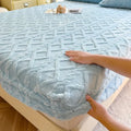 Axyaa Winter Flannel Fleece Bed Sheet - Double Bed Coral Fleece Fitted Sheet