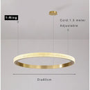 Axyaa Acrylic Pendant Chandelier: Modern, Elegant, Adjustable Ceiling Light