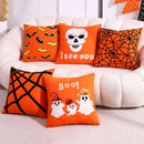 Axyaa Embroidered Cotton Halloween Pillowcase 45x45 Decorative Cushion Covers